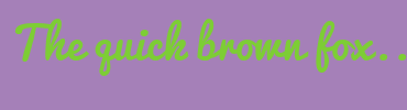 Image with Font Color 7DCD35 and Background Color A580B8